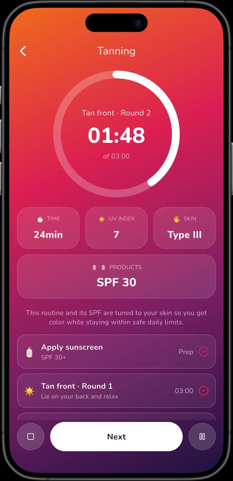Sunlit on iPhone — screenshot 2