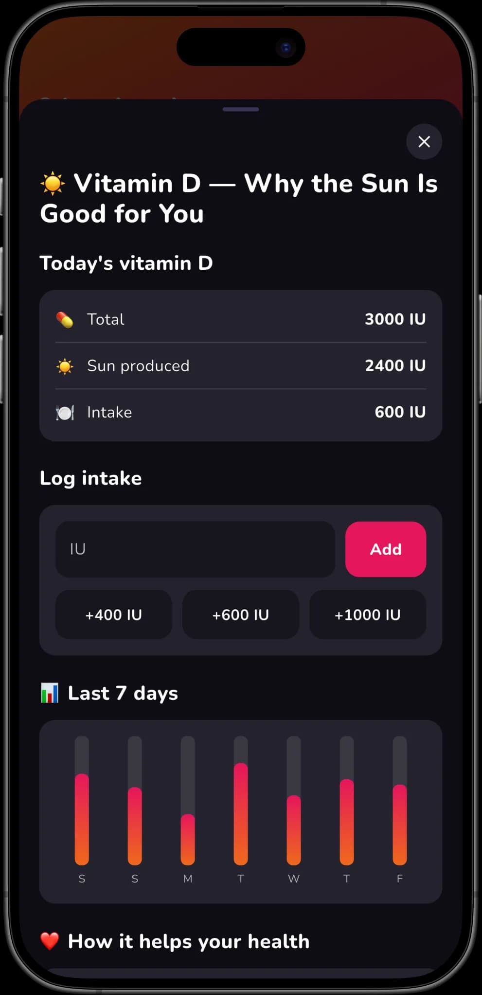 Sunlit on iPhone — screenshot 4